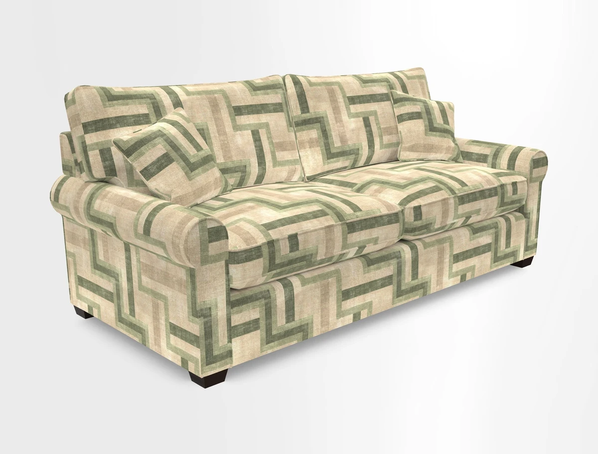 Bignor 3 Seater Sofa in V&A Drawn From Nature Oak Tree Gold. Loose cover option available