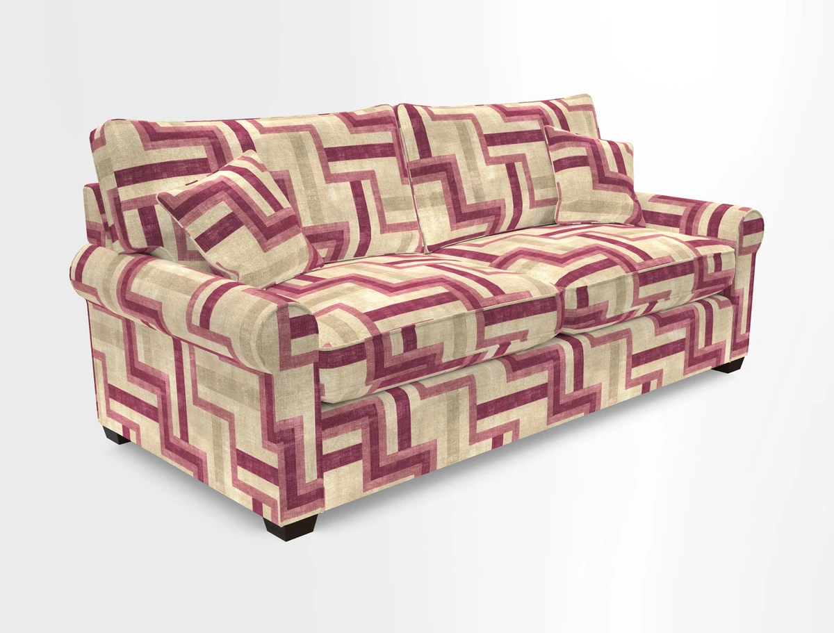 Bignor 3 Seater Sofa in V&A Drawn From Nature Oak Tree Gold. Loose cover option available