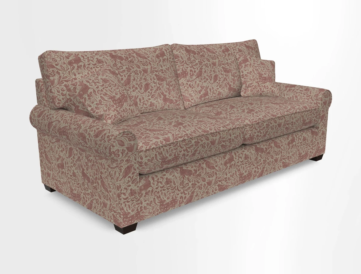 Bignor 3 Seater Sofa in V&A Drawn From Nature Oak Tree Gold. Loose cover option available