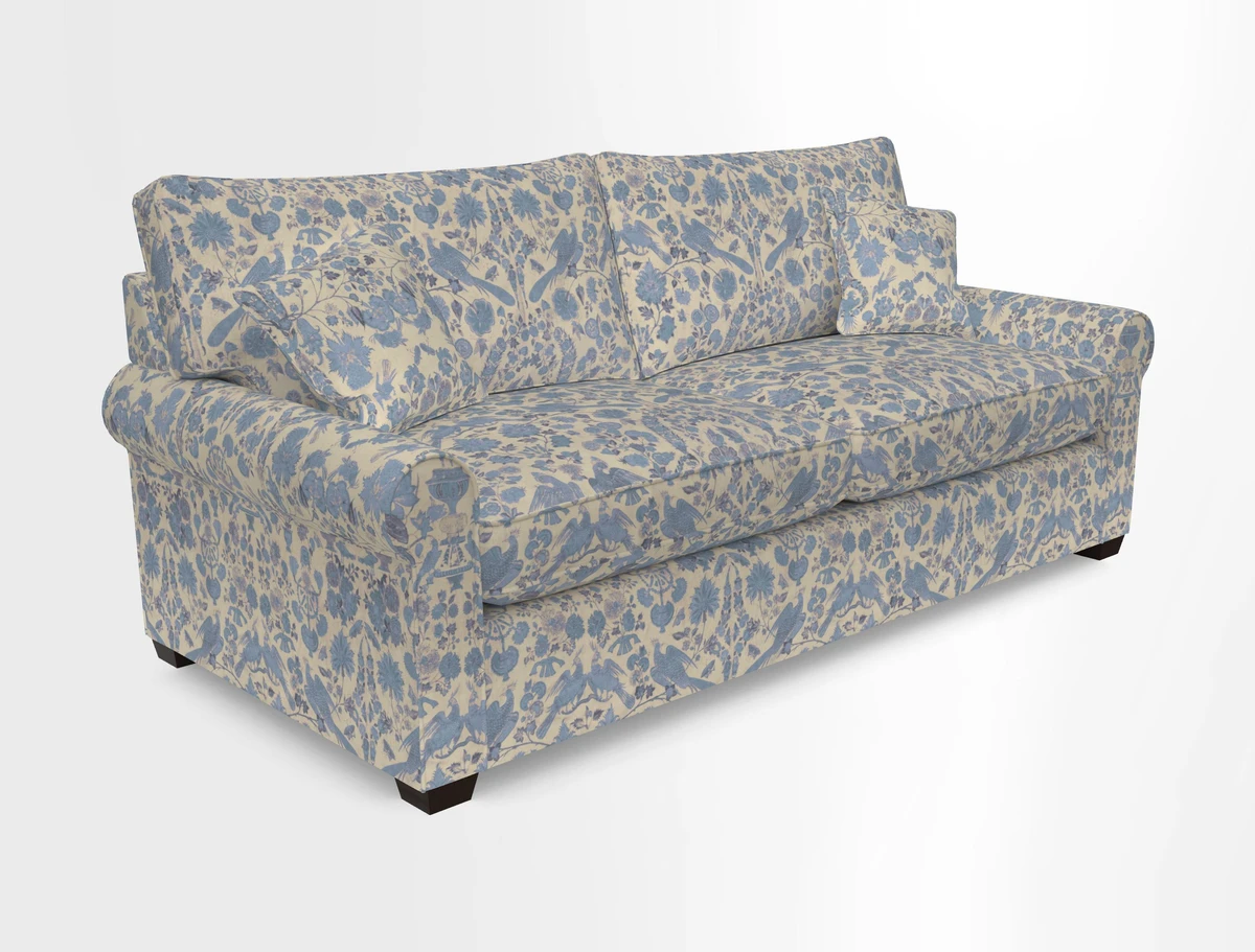 Bignor 3 Seater Sofa in V&A Drawn From Nature Oak Tree Gold. Loose cover option available