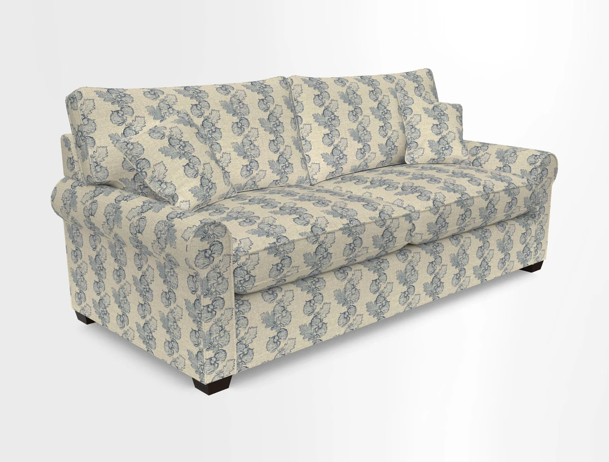 Bignor 3 Seater Sofa in V&A Drawn From Nature Oak Tree Gold. Loose cover option available