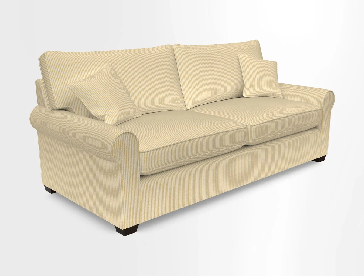 Bignor 3 Seater Sofa in V&A Drawn From Nature Oak Tree Gold. Loose cover option available