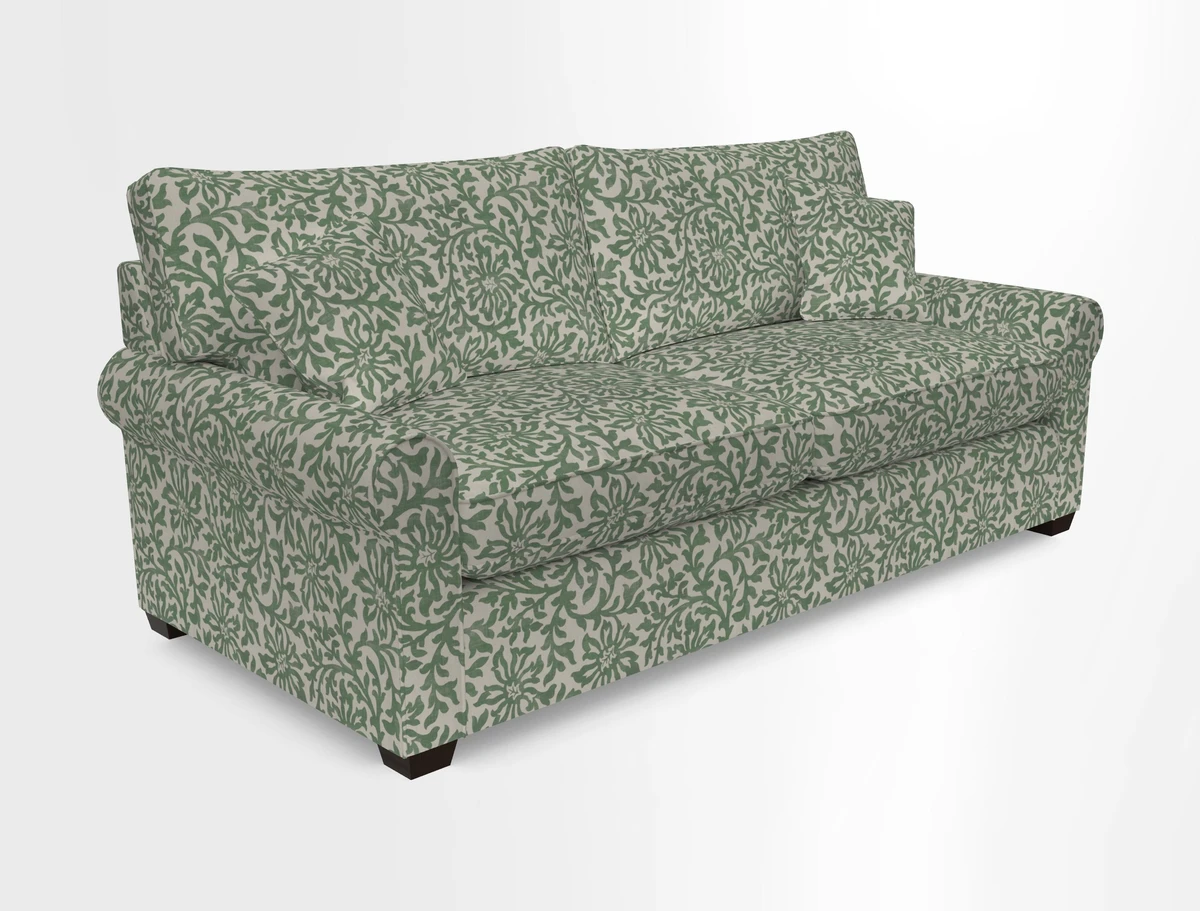 Bignor 3 Seater Sofa in V&A Drawn From Nature Oak Tree Gold. Loose cover option available