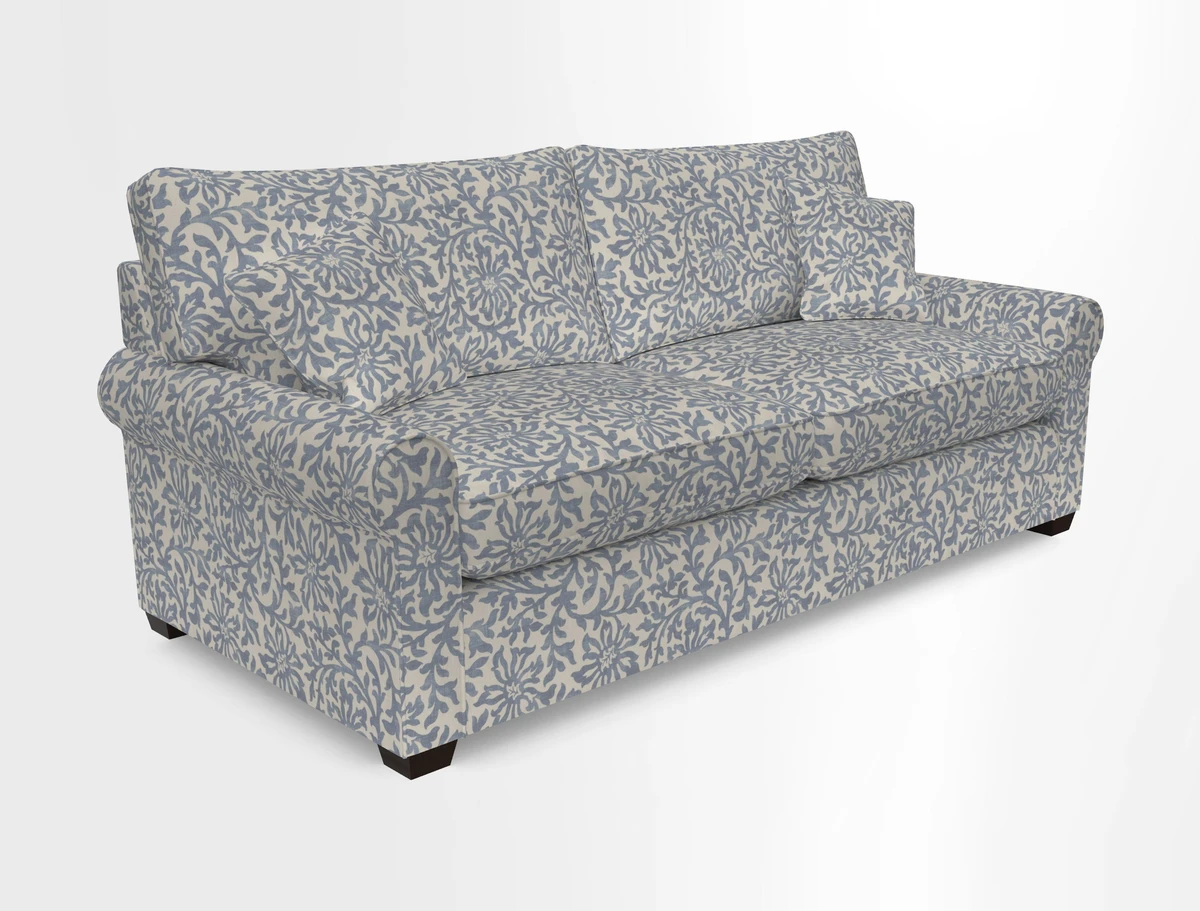 Bignor 3 Seater Sofa in V&A Drawn From Nature Oak Tree Gold. Loose cover option available