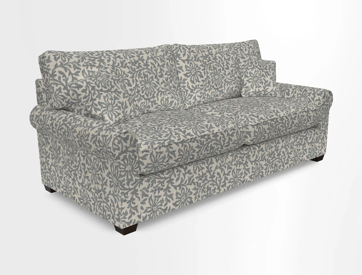 Bignor 3 Seater Sofa in V&A Drawn From Nature Oak Tree Gold. Loose cover option available