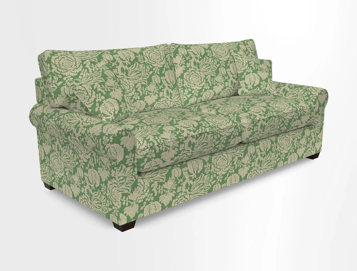 Bignor 3 Seater Sofa in V&A Drawn From Nature Oak Tree Gold. Loose cover option available