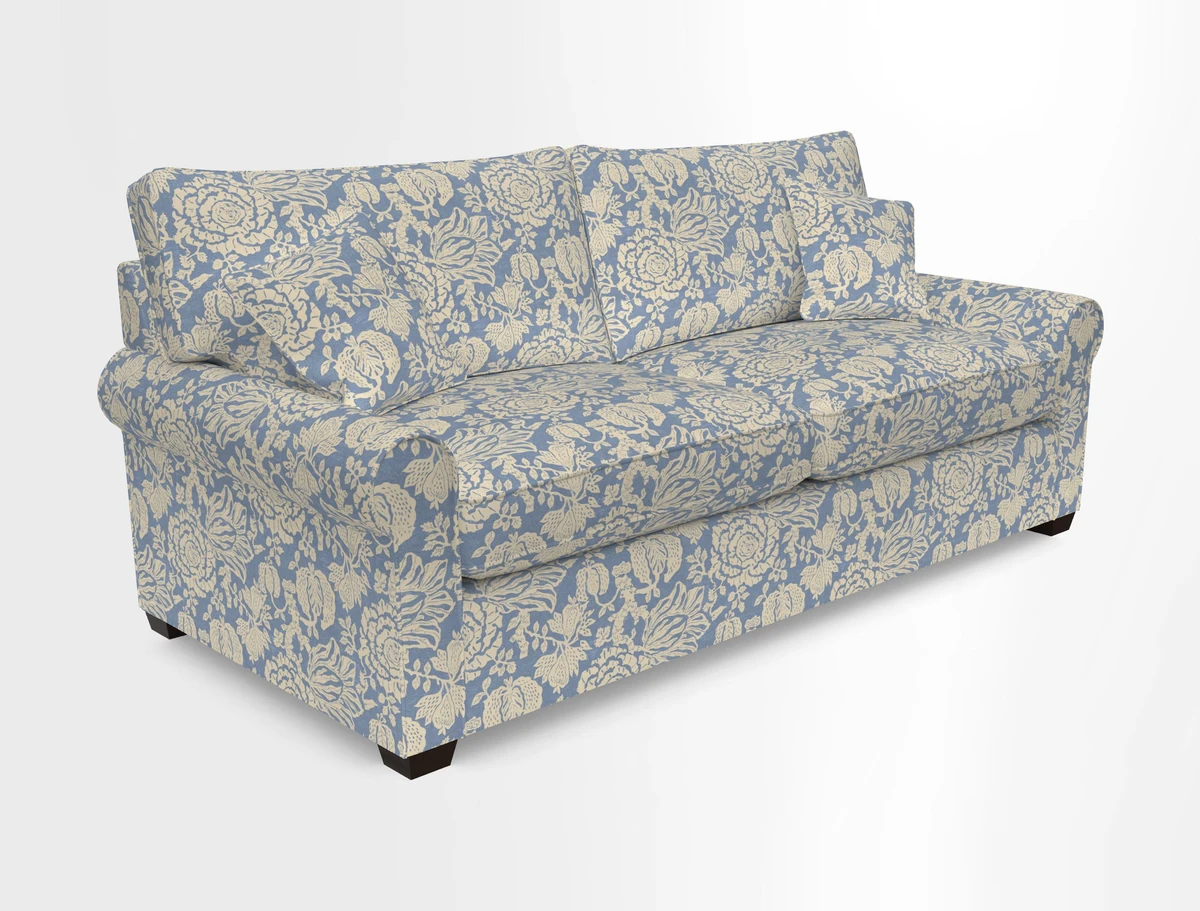 Bignor 3 Seater Sofa in V&A Drawn From Nature Oak Tree Gold. Loose cover option available