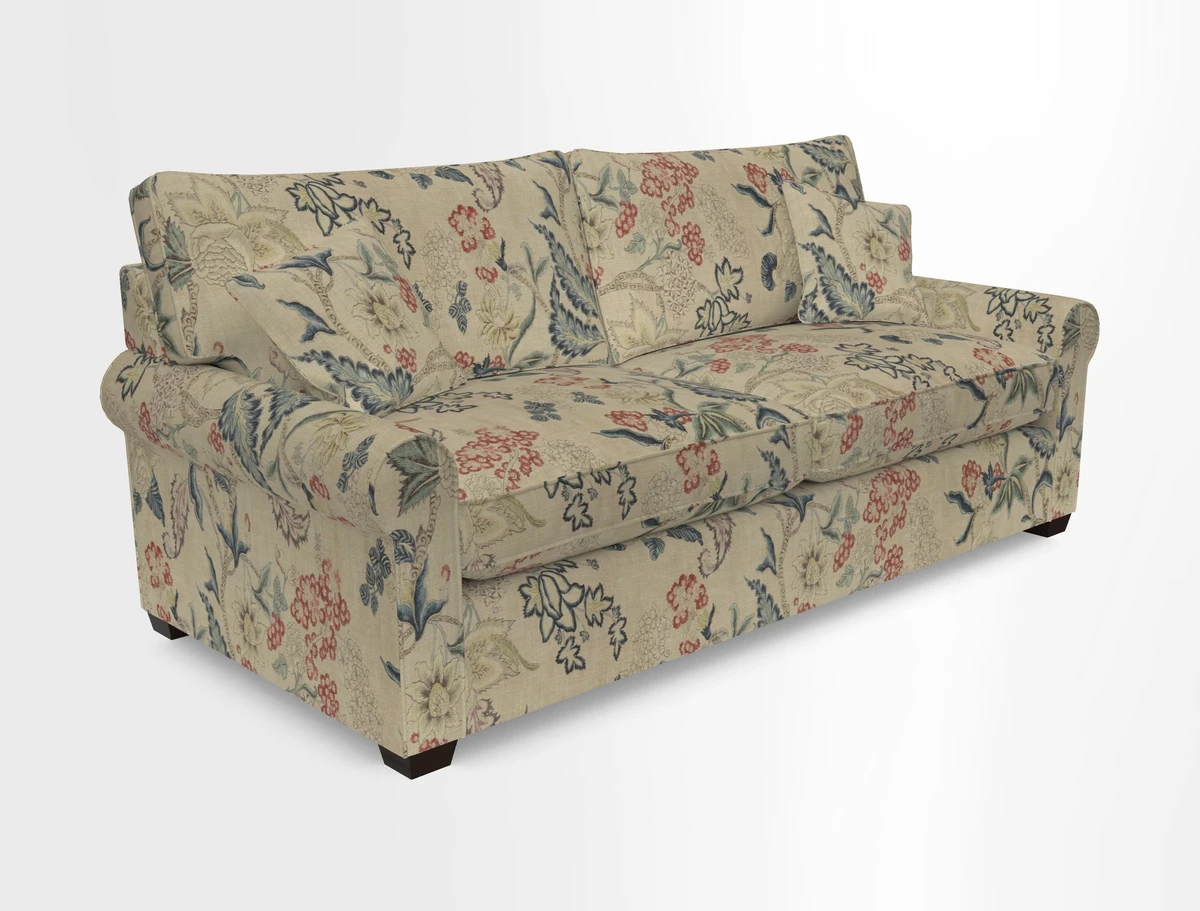 Bignor 3 Seater Sofa in V&A Drawn From Nature Oak Tree Gold. Loose cover option available