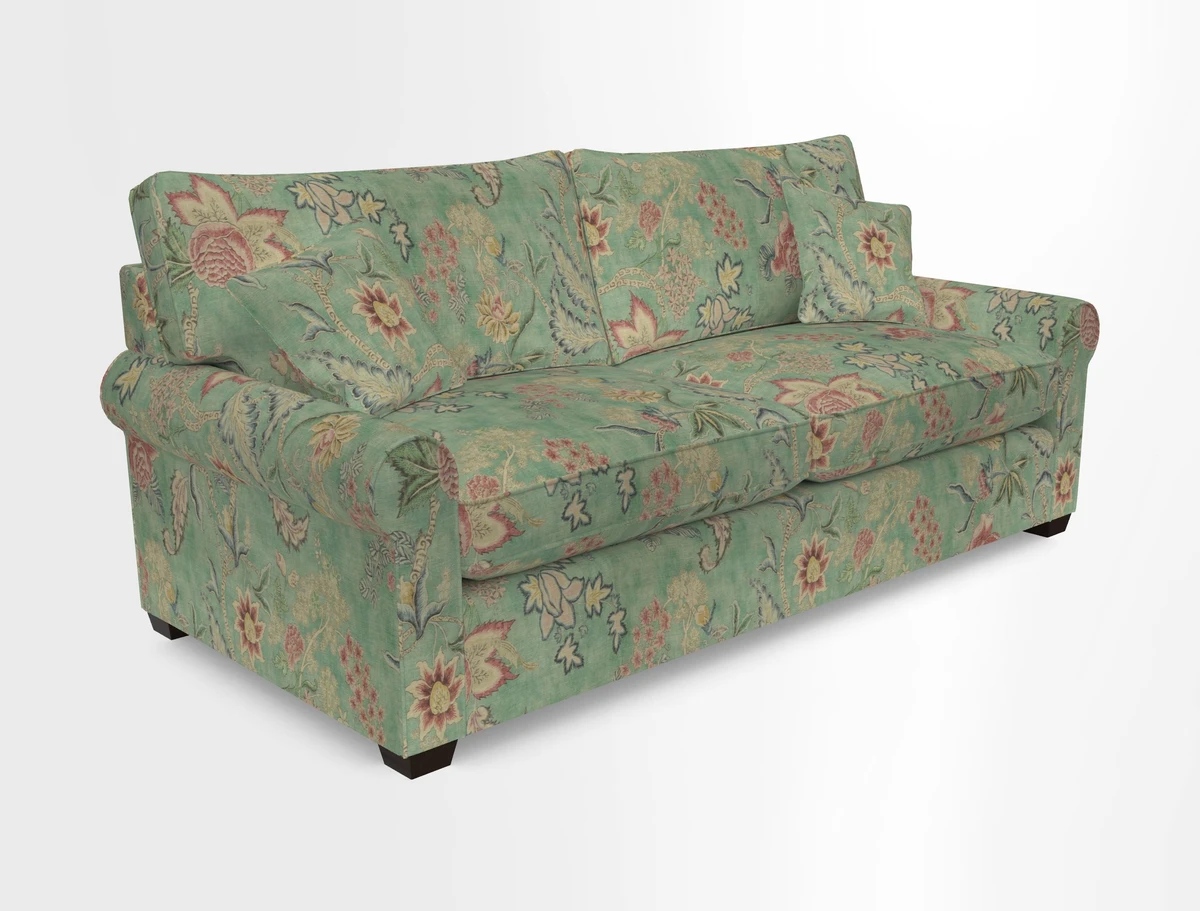 Bignor 3 Seater Sofa in V&A Drawn From Nature Oak Tree Gold. Loose cover option available