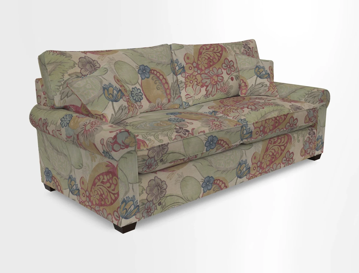 Bignor 3 Seater Sofa in V&A Drawn From Nature Oak Tree Gold. Loose cover option available