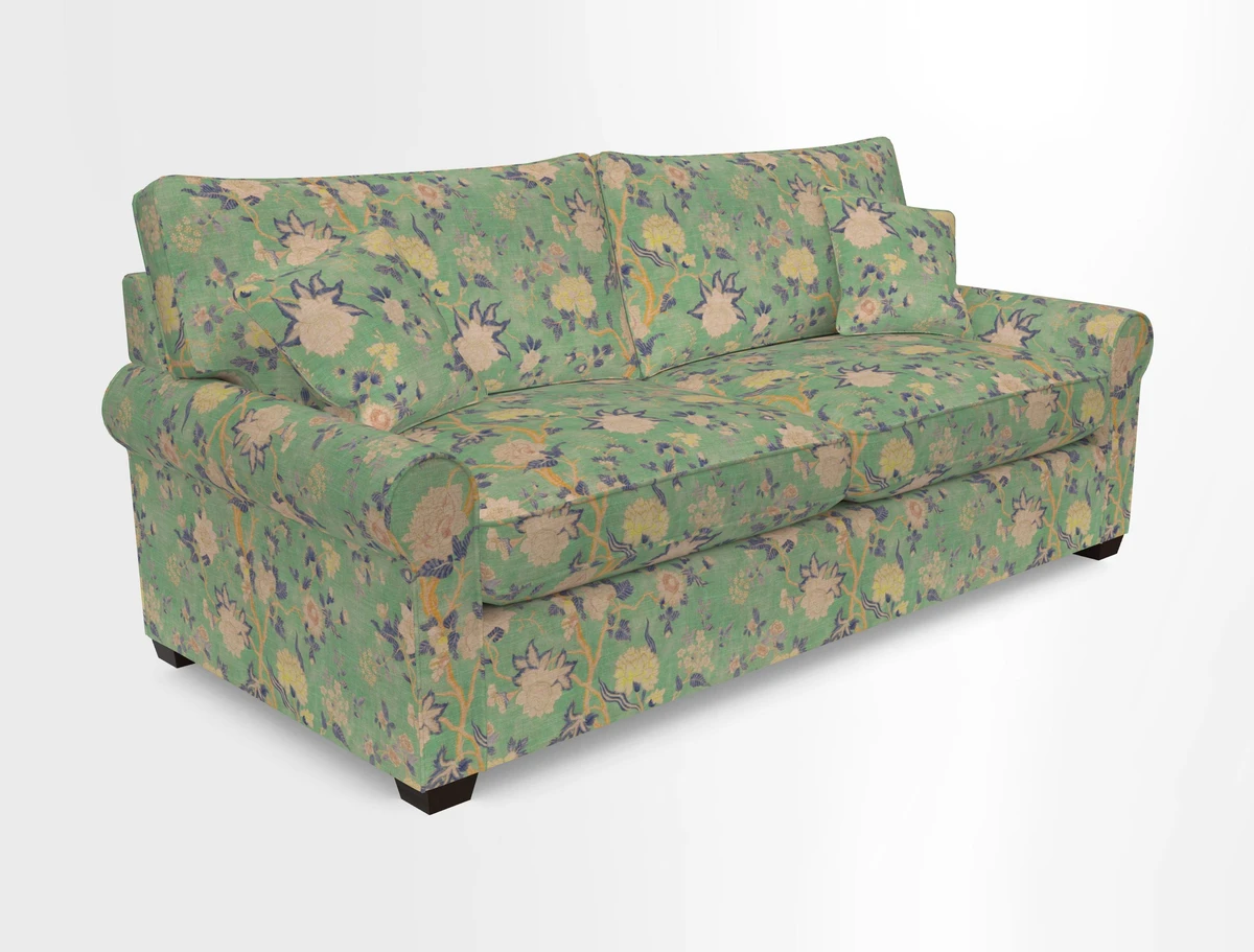 Bignor 3 Seater Sofa in V&A Drawn From Nature Oak Tree Gold. Loose cover option available