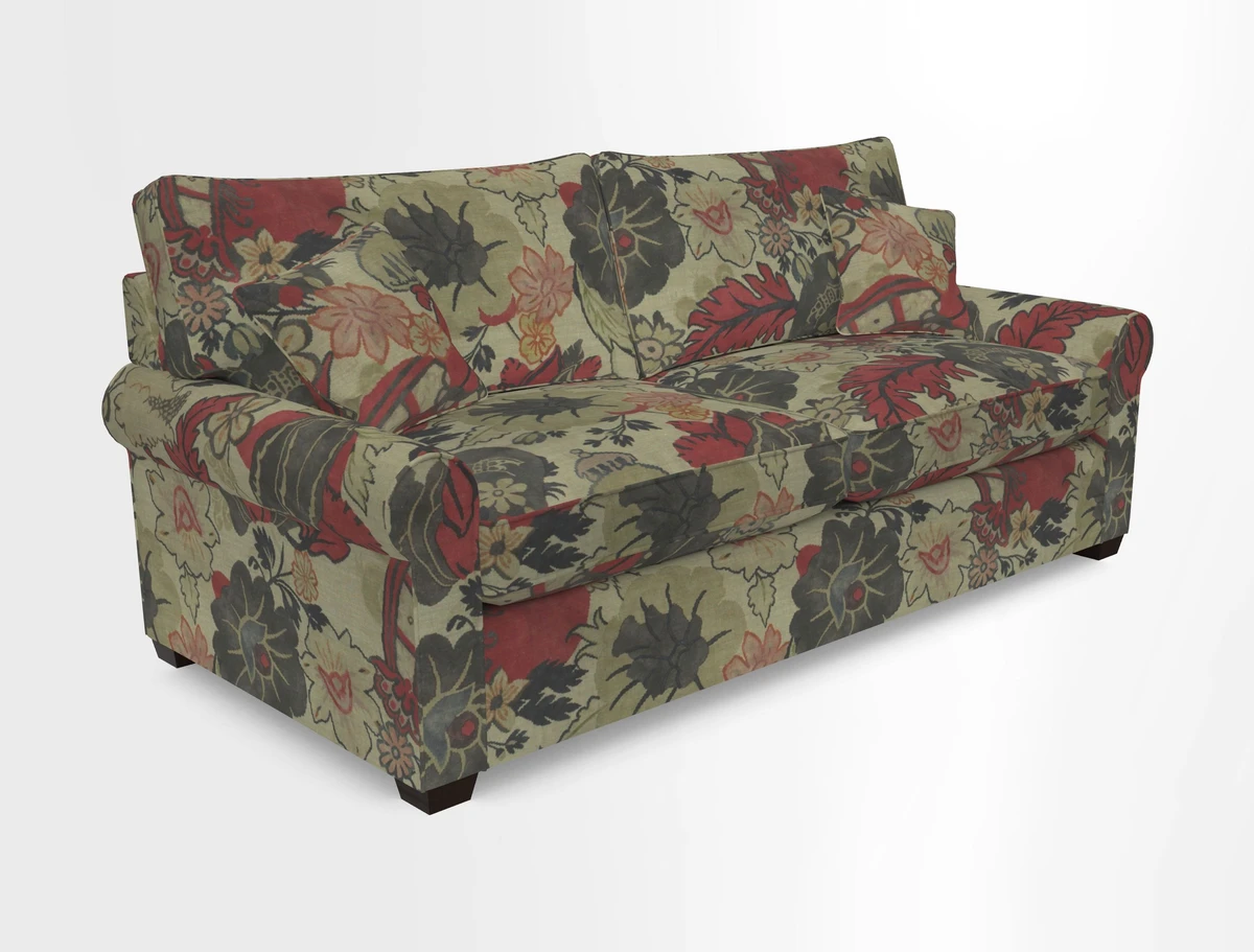 Bignor 3 Seater Sofa in V&A Drawn From Nature Oak Tree Gold. Loose cover option available