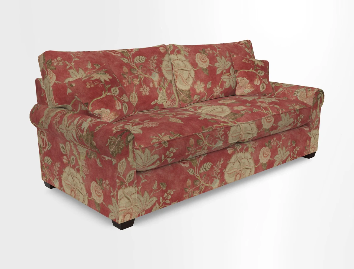 Bignor 3 Seater Sofa in V&A Drawn From Nature Oak Tree Gold. Loose cover option available