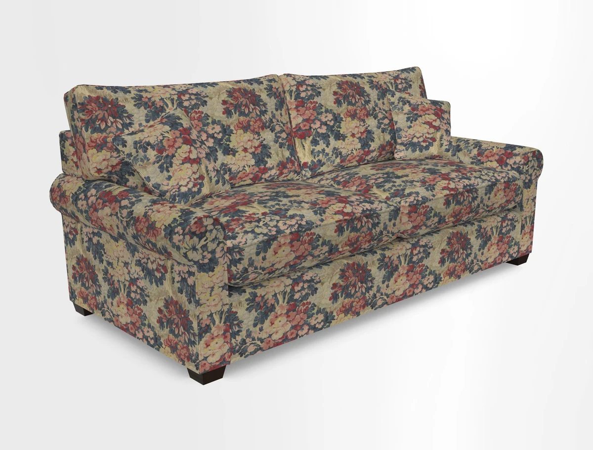 Bignor 3 Seater Sofa in V&A Drawn From Nature Oak Tree Gold. Loose cover option available