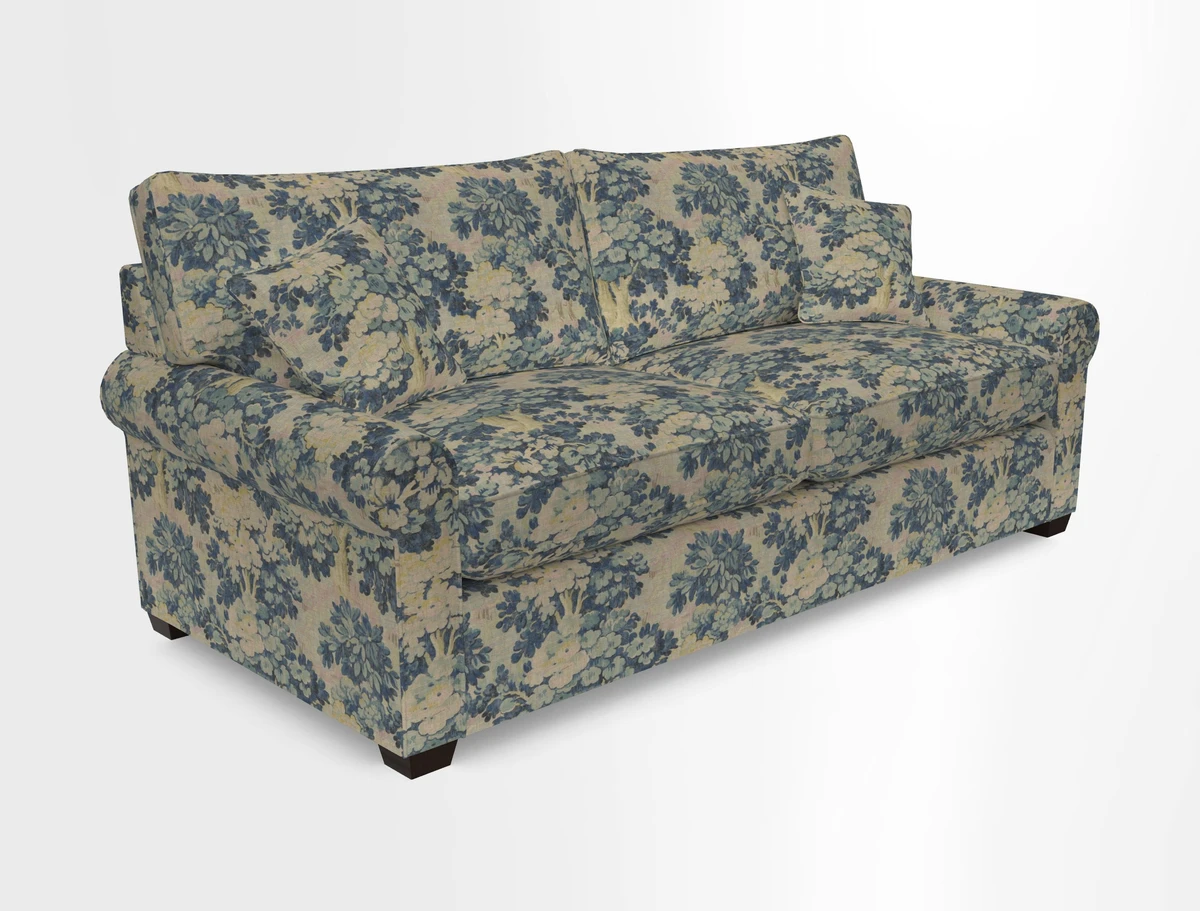Bignor 3 Seater Sofa in V&A Drawn From Nature Oak Tree Gold. Loose cover option available