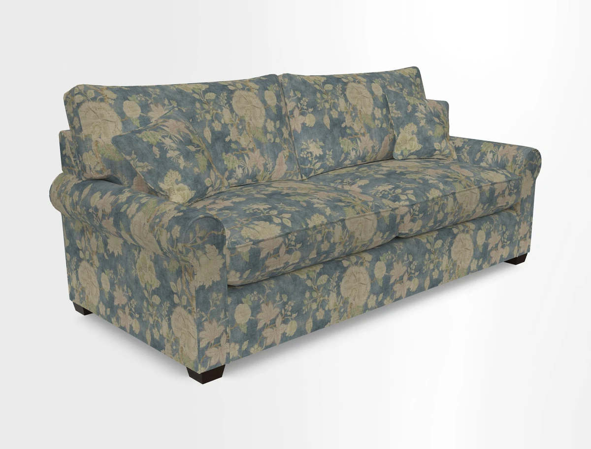 Bignor 3 Seater Sofa in V&A Drawn From Nature Oak Tree Gold. Loose cover option available