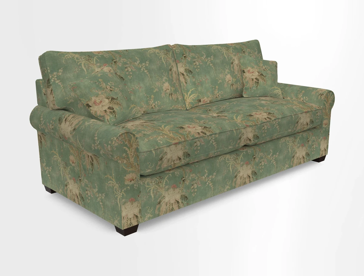 Bignor 3 Seater Sofa in V&A Drawn From Nature Oak Tree Gold. Loose cover option available