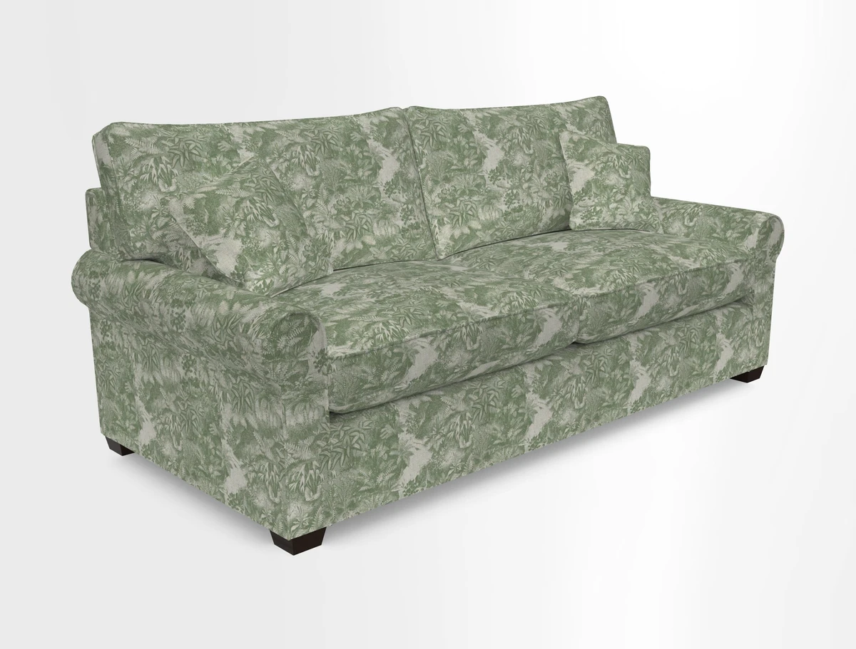 Bignor 3 Seater Sofa in V&A Drawn From Nature Oak Tree Gold. Loose cover option available
