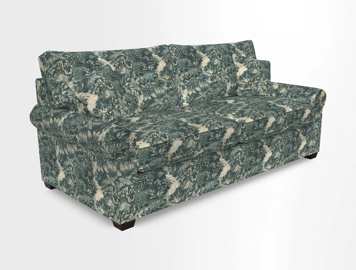 Bignor 3 Seater Sofa in V&A Drawn From Nature Oak Tree Gold. Loose cover option available