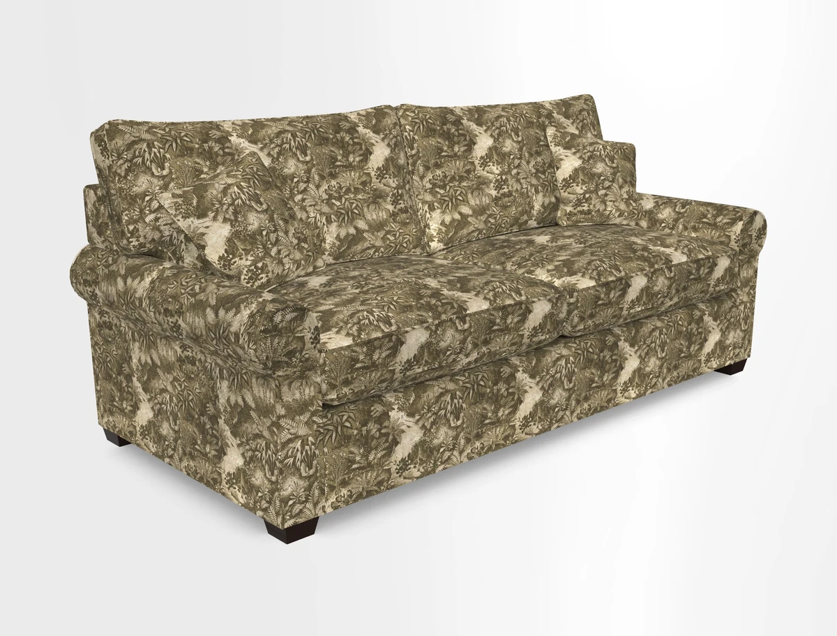 Bignor 3 Seater Sofa in V&A Drawn From Nature Oak Tree Gold. Loose cover option available