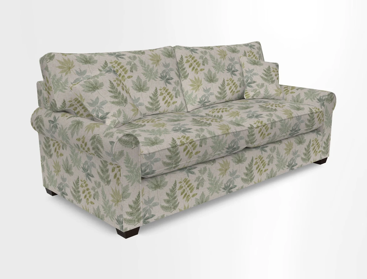 Bignor 3 Seater Sofa in V&A Drawn From Nature Oak Tree Gold. Loose cover option available