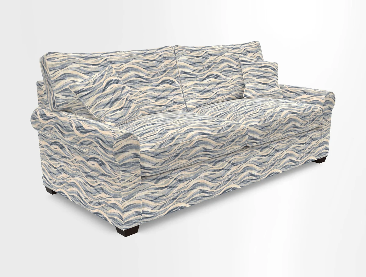 Bignor 3 Seater Sofa in V&A Drawn From Nature Oak Tree Gold. Loose cover option available