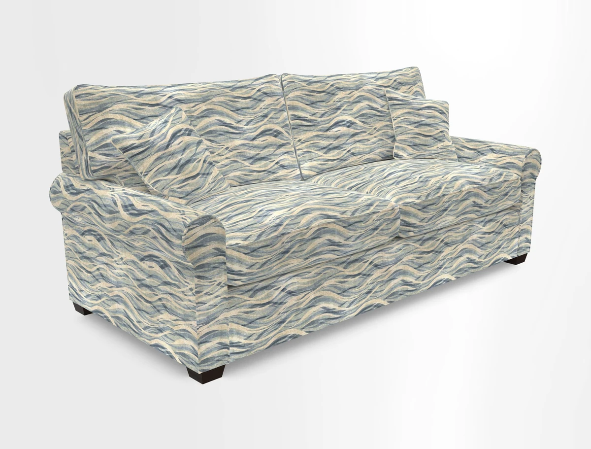 Bignor 3 Seater Sofa in V&A Drawn From Nature Oak Tree Gold. Loose cover option available