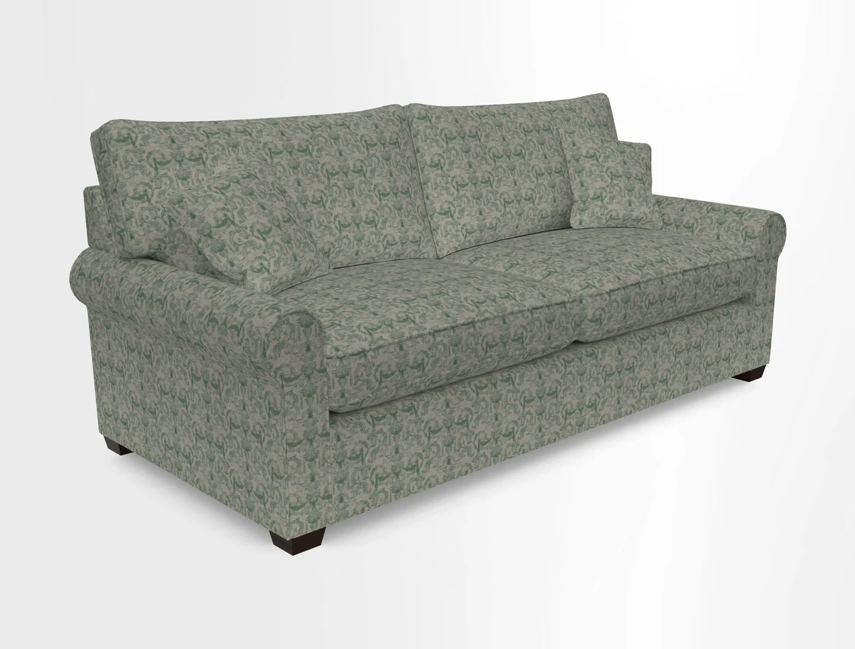 Bignor 3 Seater Sofa in V&A Drawn From Nature Oak Tree Gold. Loose cover option available