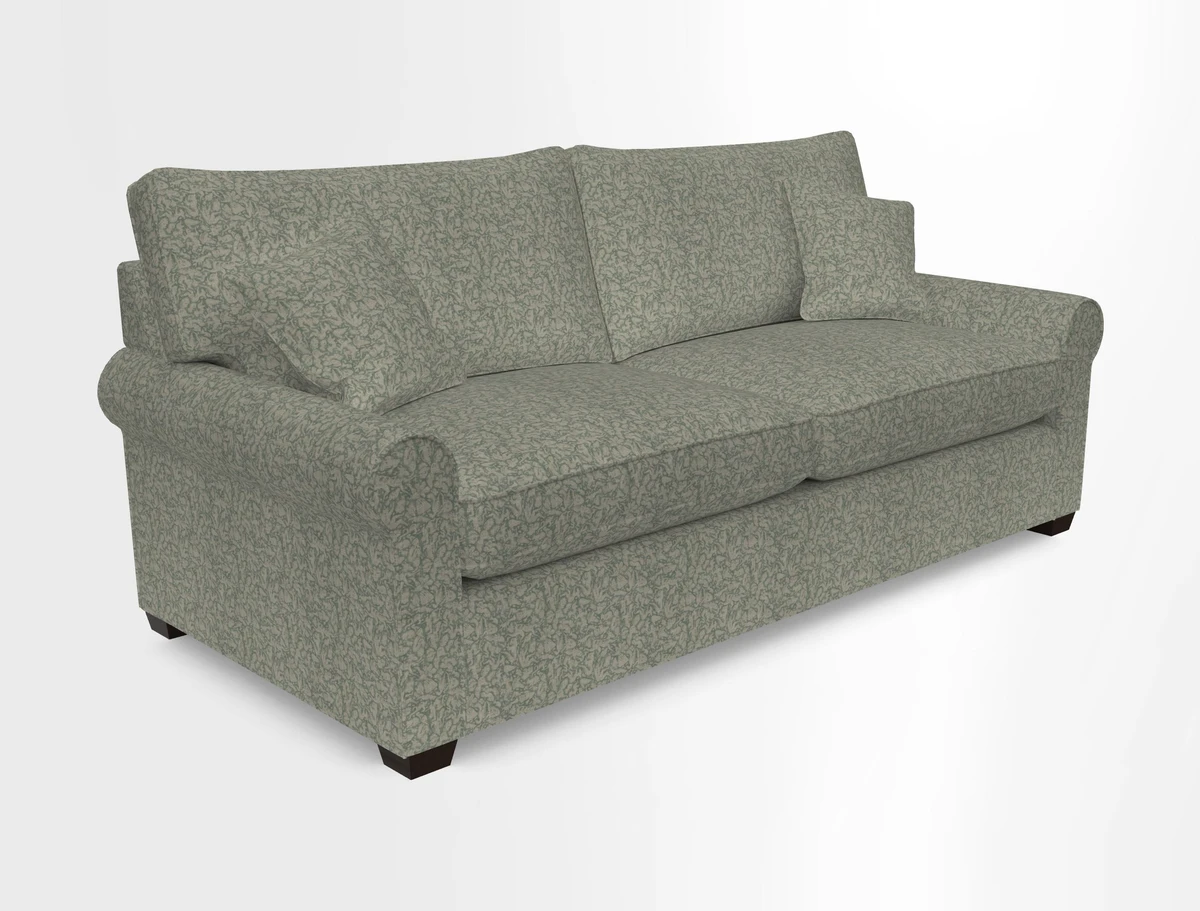 Bignor 3 Seater Sofa in V&A Drawn From Nature Oak Tree Gold. Loose cover option available