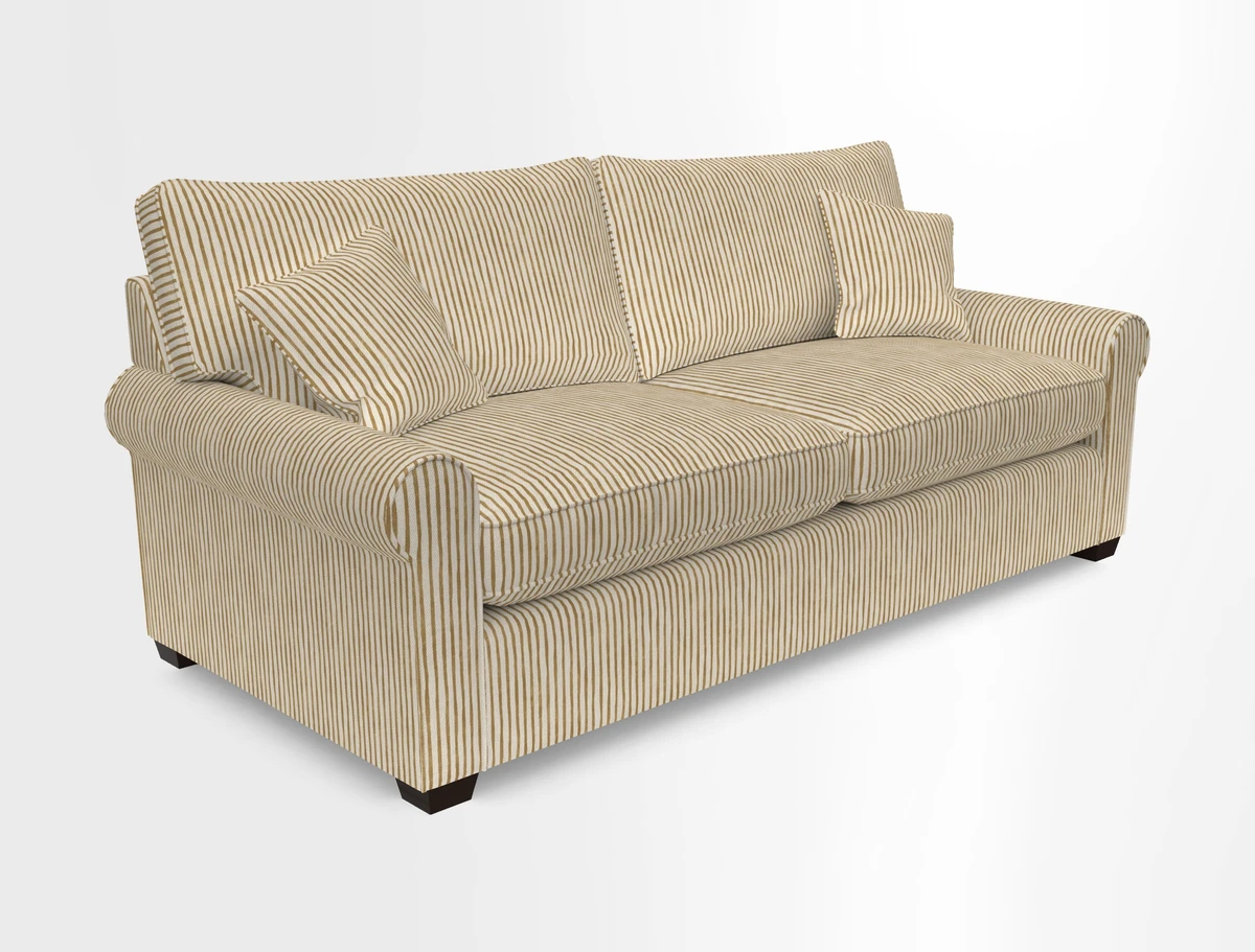 Bignor 3 Seater Sofa in V&A Drawn From Nature Oak Tree Gold. Loose cover option available
