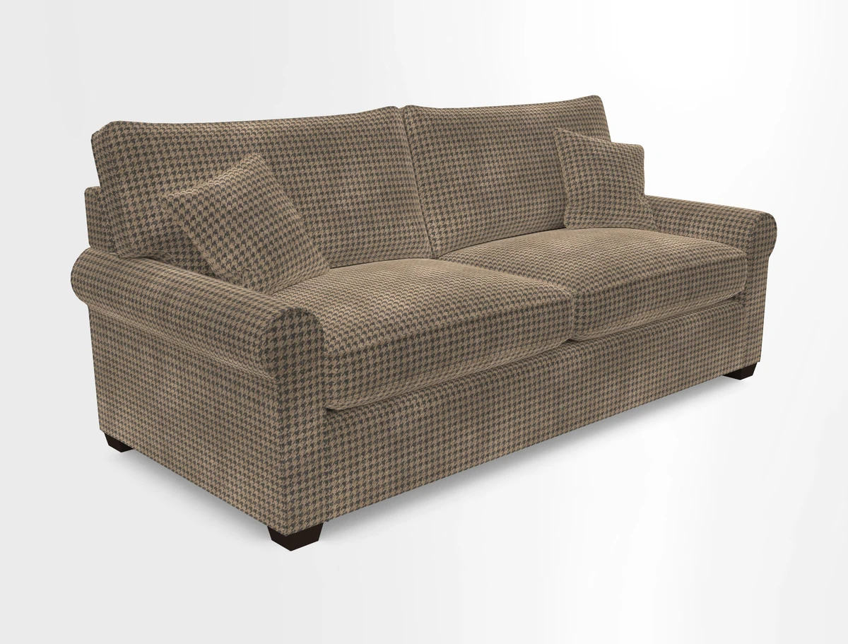 Bignor 3 Seater Sofa in V&A Drawn From Nature Oak Tree Gold. Loose cover option available