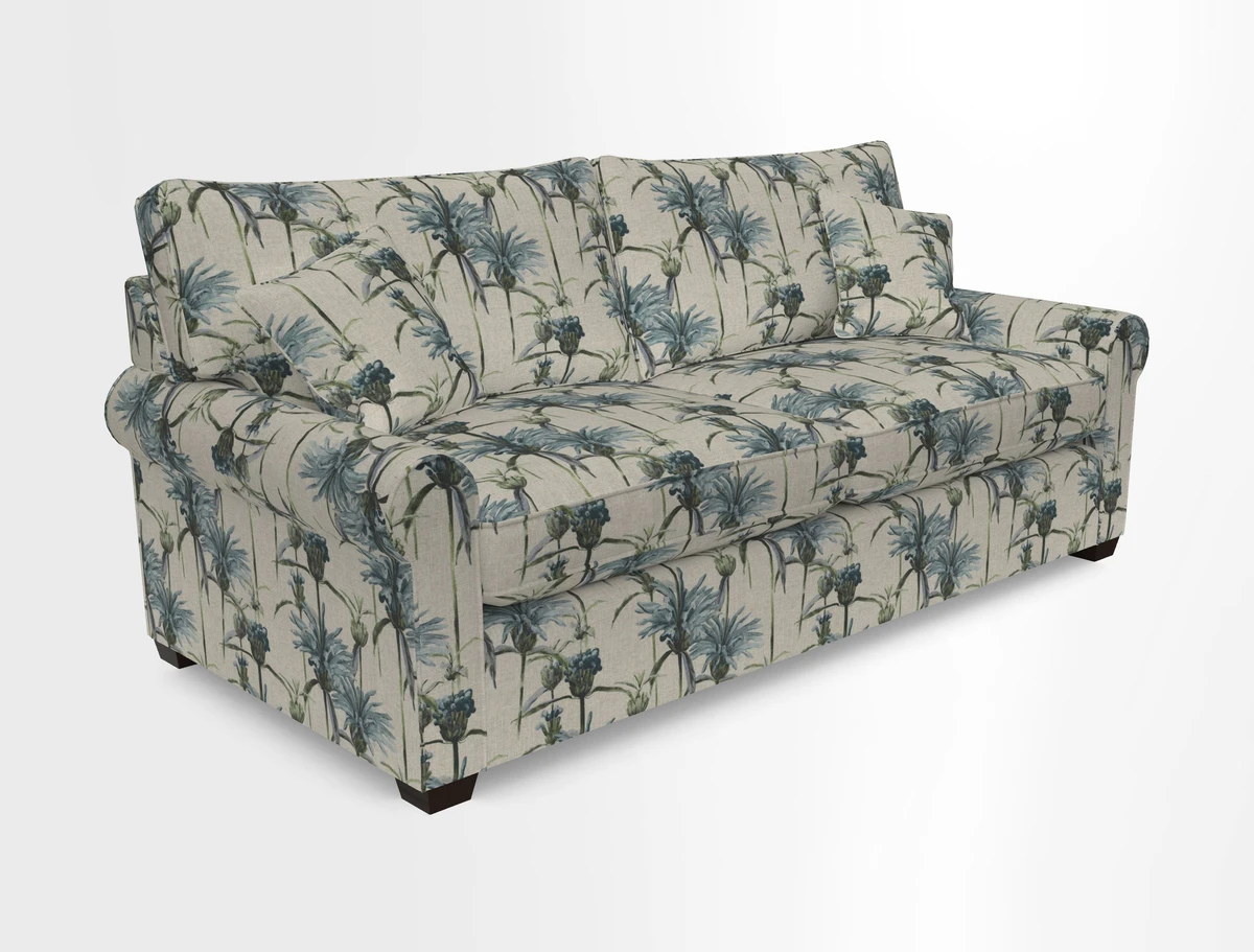Bignor 3 Seater Sofa in V&A Drawn From Nature Oak Tree Gold. Loose cover option available