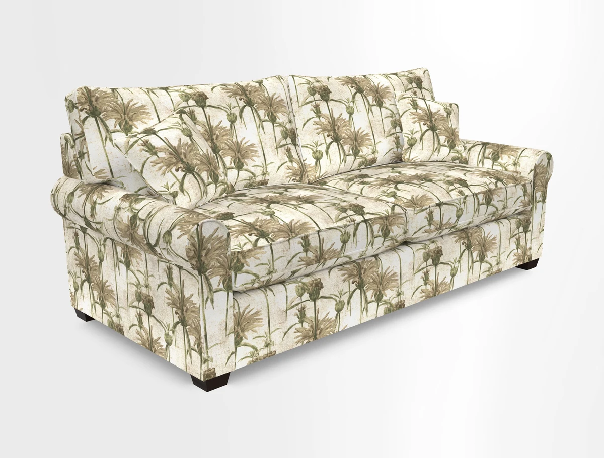 Bignor 3 Seater Sofa in V&A Drawn From Nature Oak Tree Gold. Loose cover option available