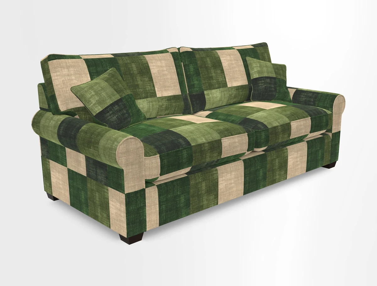 Bignor 3 Seater Sofa in V&A Drawn From Nature Oak Tree Gold. Loose cover option available