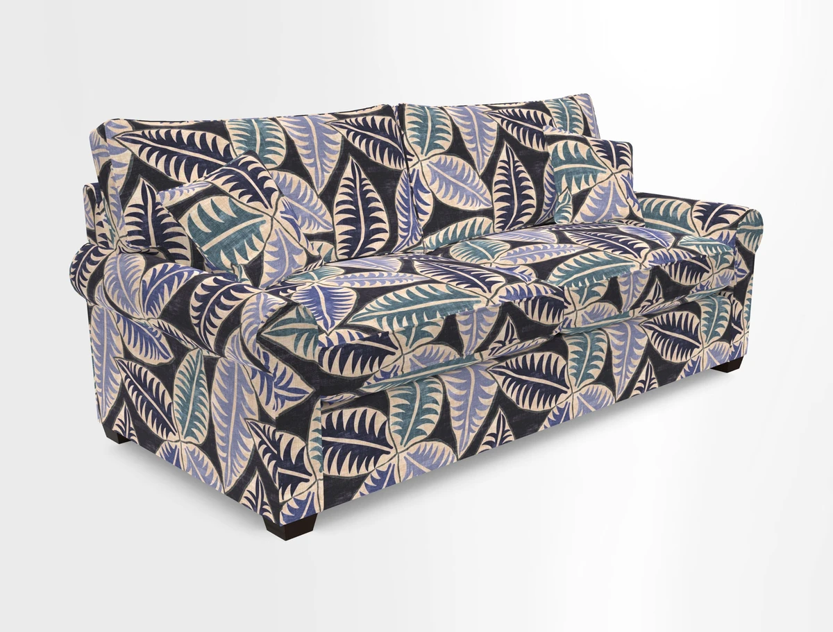 Bignor 3 Seater Sofa in V&A Drawn From Nature Oak Tree Gold. Loose cover option available