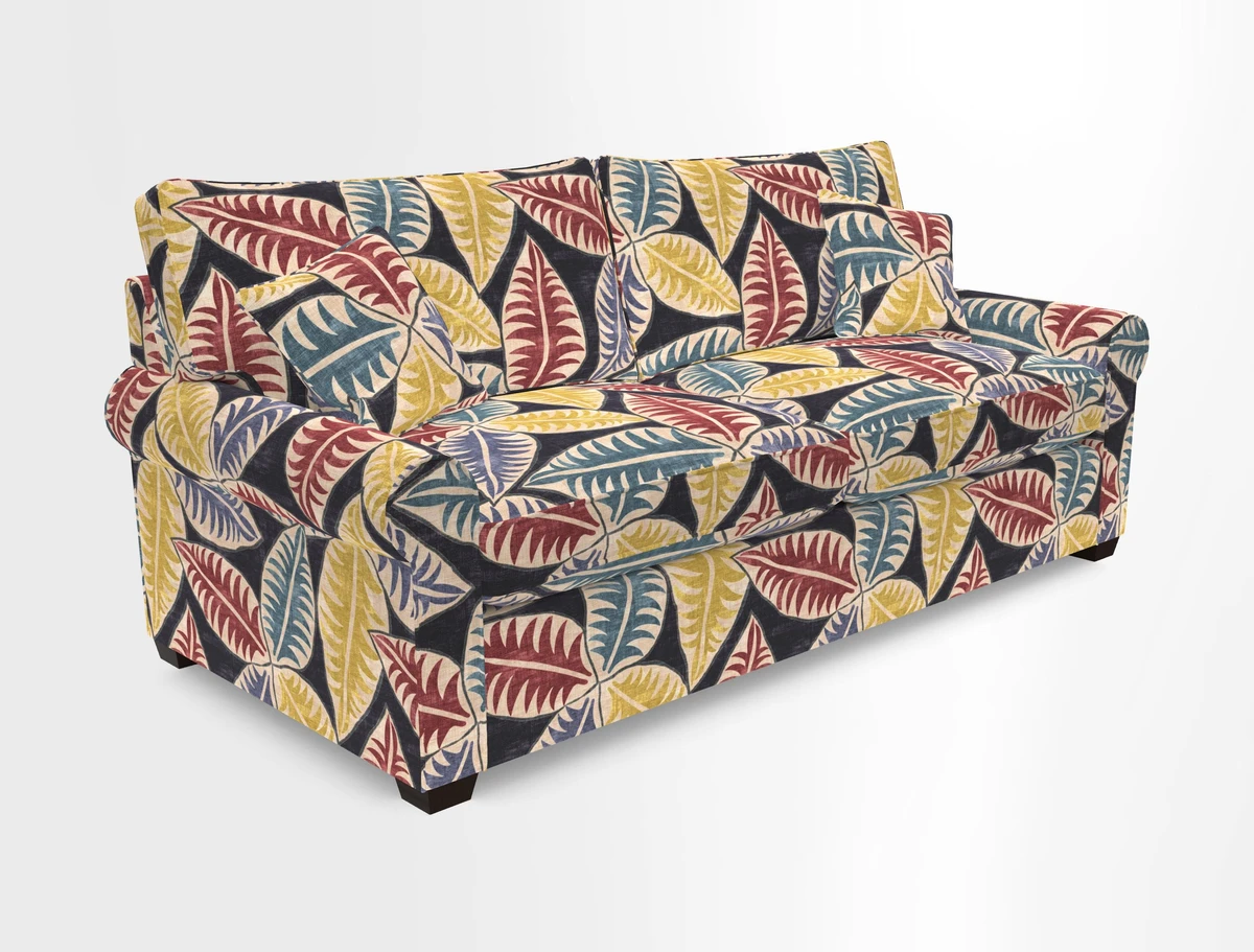 Bignor 3 Seater Sofa in V&A Drawn From Nature Oak Tree Gold. Loose cover option available