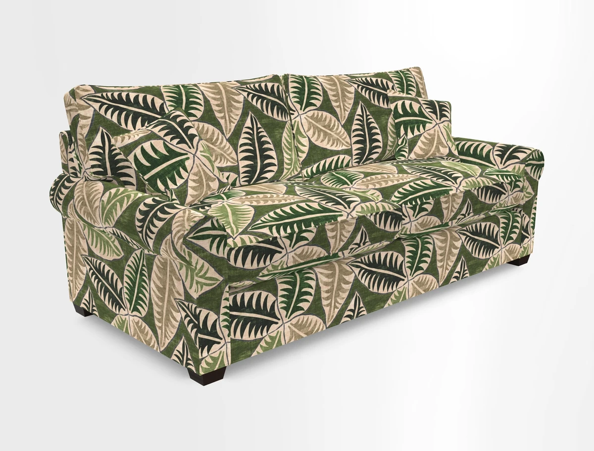 Bignor 3 Seater Sofa in V&A Drawn From Nature Oak Tree Gold. Loose cover option available