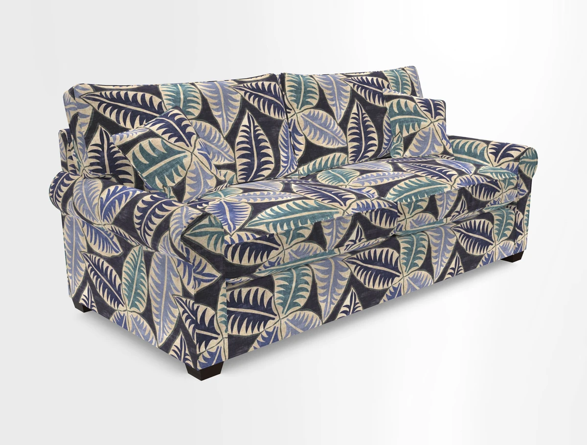 Bignor 3 Seater Sofa in V&A Drawn From Nature Oak Tree Gold. Loose cover option available