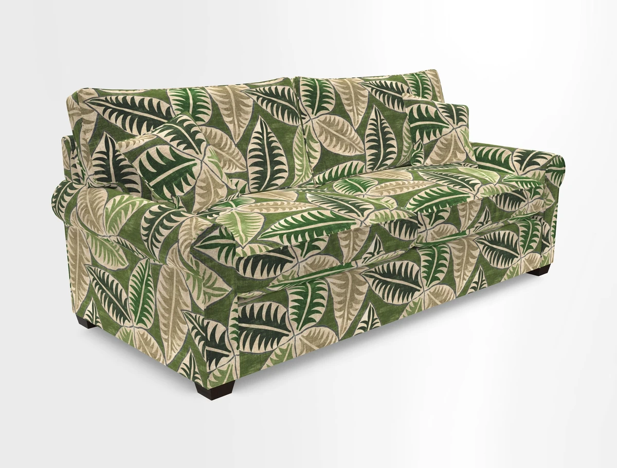 Bignor 3 Seater Sofa in V&A Drawn From Nature Oak Tree Gold. Loose cover option available
