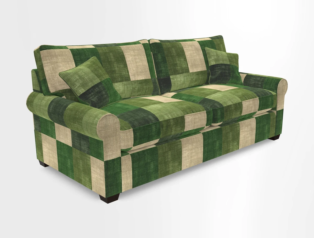 Bignor 3 Seater Sofa in V&A Drawn From Nature Oak Tree Gold. Loose cover option available