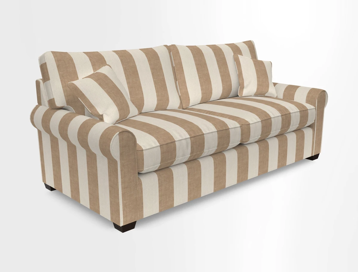 Bignor 3 Seater Sofa in V&A Drawn From Nature Oak Tree Gold. Loose cover option available
