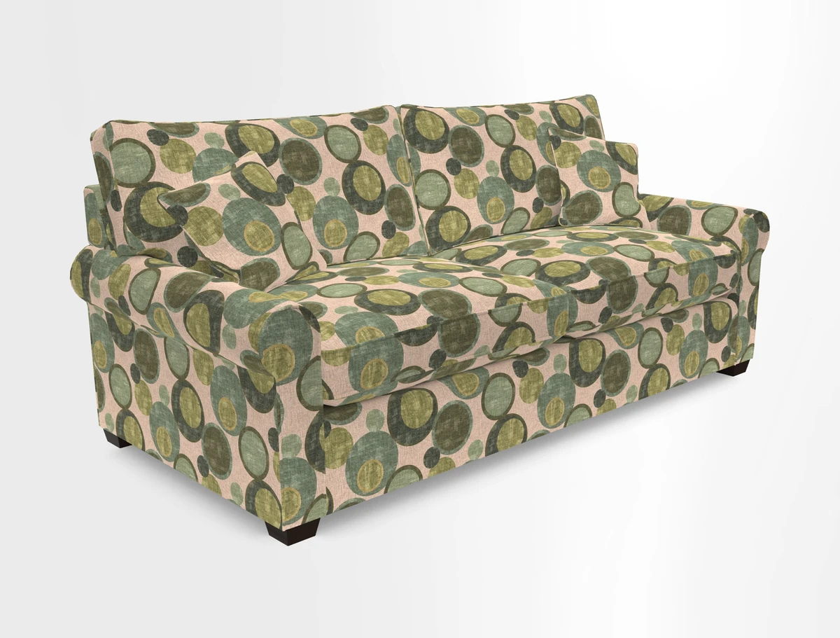 Bignor 3 Seater Sofa in V&A Drawn From Nature Oak Tree Gold. Loose cover option available