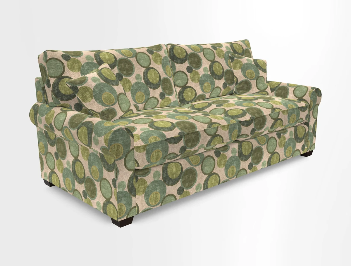 Bignor 3 Seater Sofa in V&A Drawn From Nature Oak Tree Gold. Loose cover option available