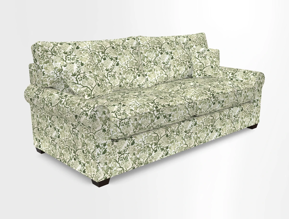 Bignor 3 Seater Sofa in V&A Drawn From Nature Oak Tree Gold. Loose cover option available
