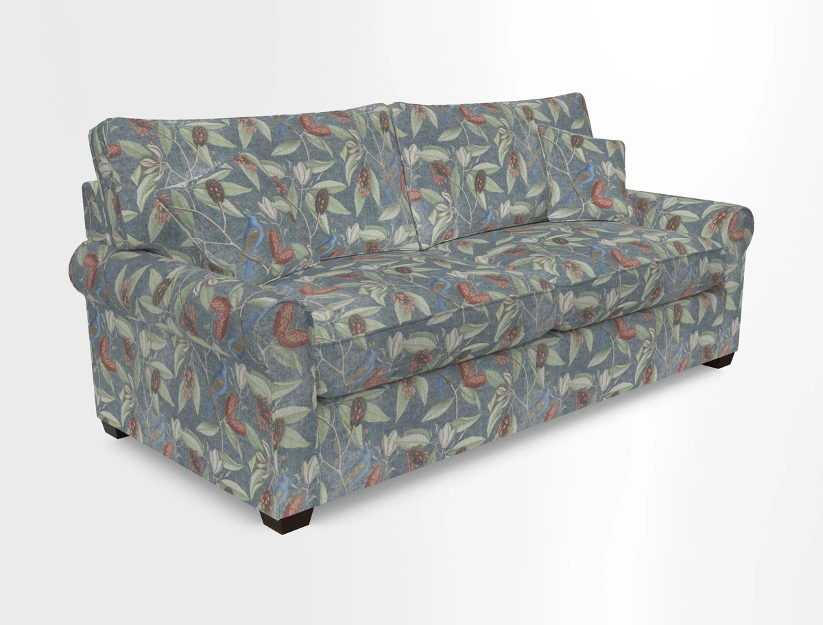 Bignor 3 Seater Sofa in V&A Drawn From Nature Oak Tree Gold. Loose cover option available
