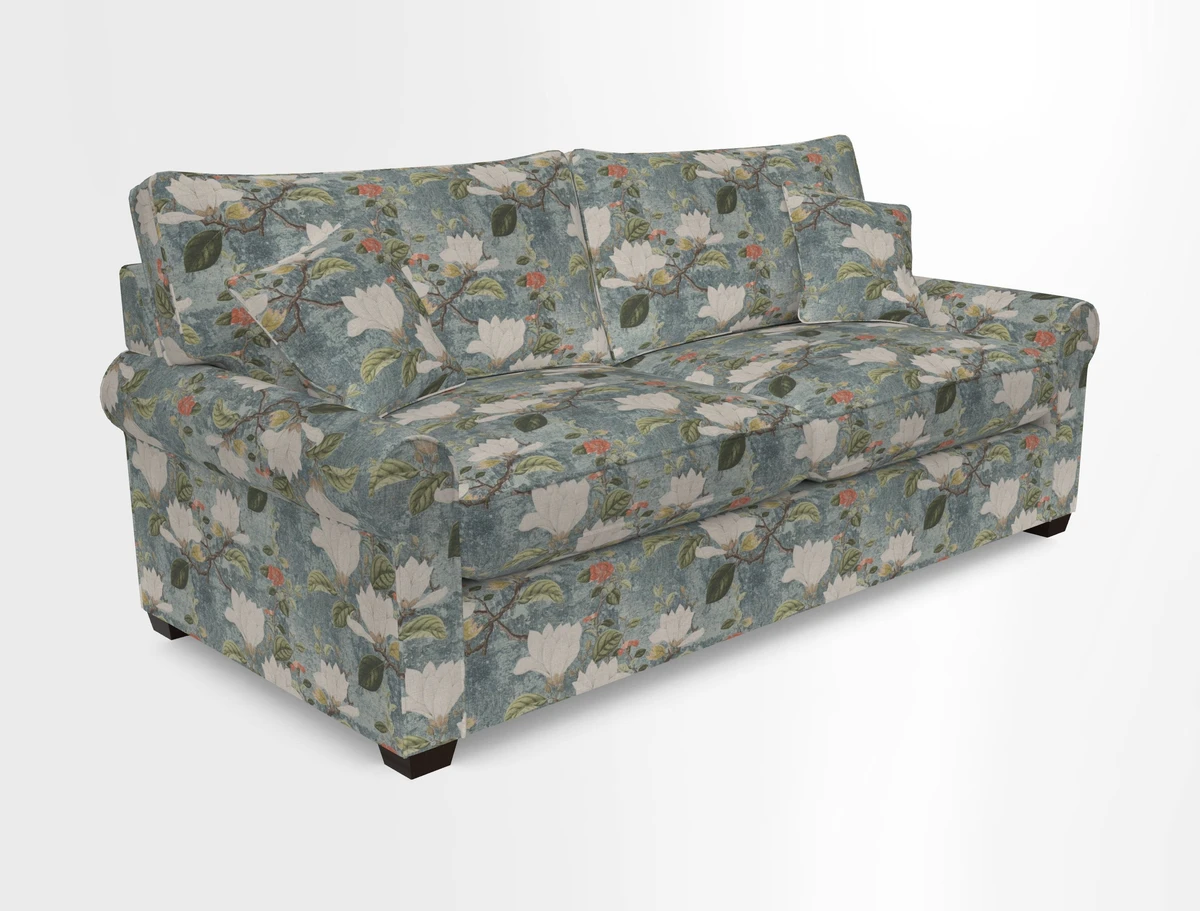 Bignor 3 Seater Sofa in V&A Drawn From Nature Oak Tree Gold. Loose cover option available