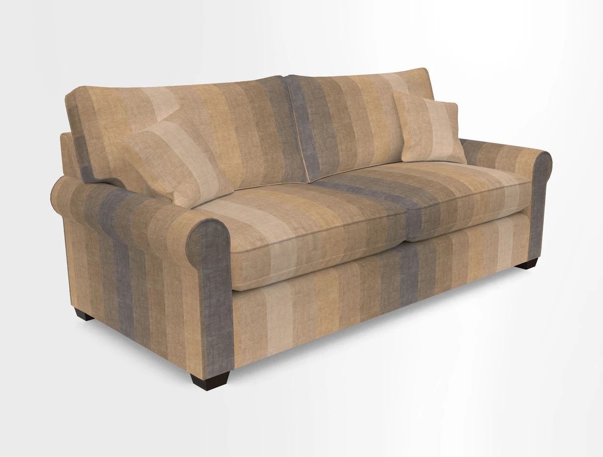 Bignor 3 Seater Sofa in V&A Drawn From Nature Oak Tree Gold. Loose cover option available
