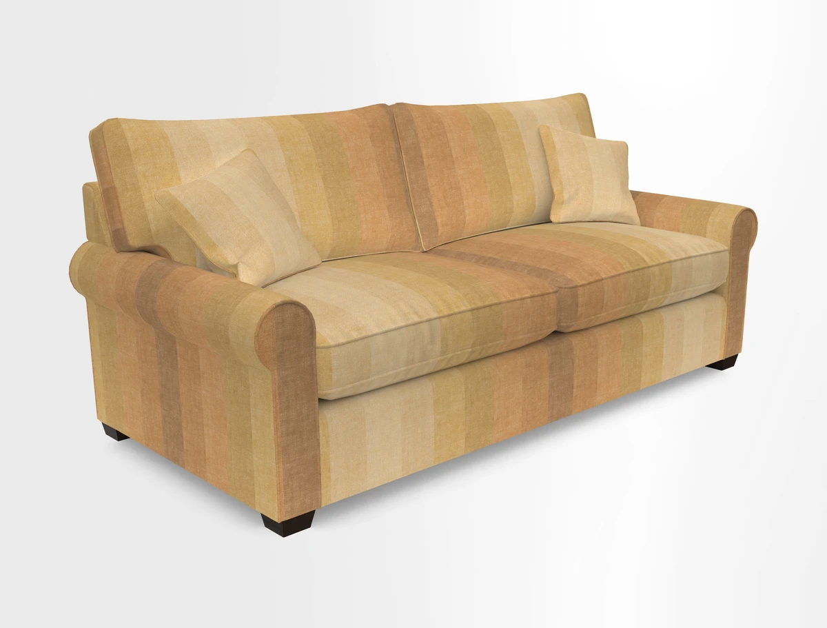Bignor 3 Seater Sofa in V&A Drawn From Nature Oak Tree Gold. Loose cover option available