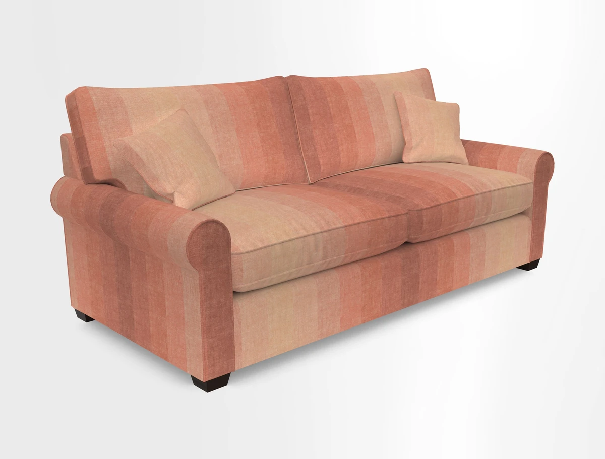 Bignor 3 Seater Sofa in V&A Drawn From Nature Oak Tree Gold. Loose cover option available