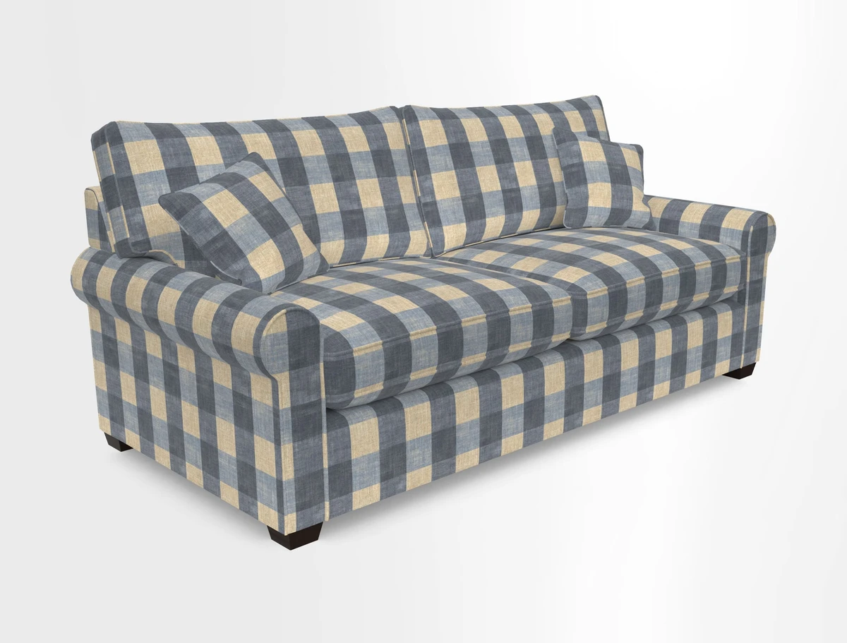 Bignor 3 Seater Sofa in V&A Drawn From Nature Oak Tree Gold. Loose cover option available